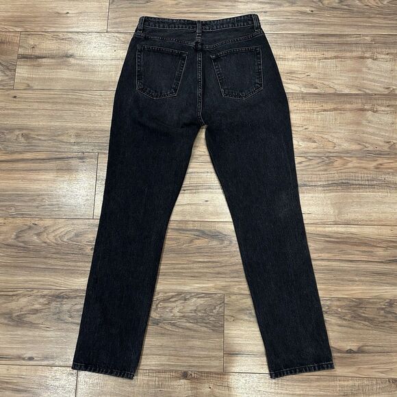 Reformation Pacific Black Studded Harley High Rise Slim Straight Jeans 28 - Picture 11 of 12